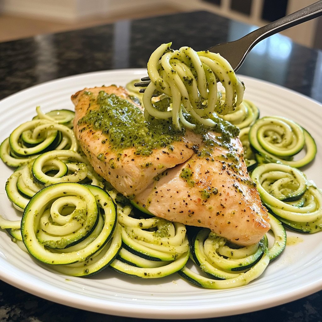Chicken Breast with Zucchini Noodles