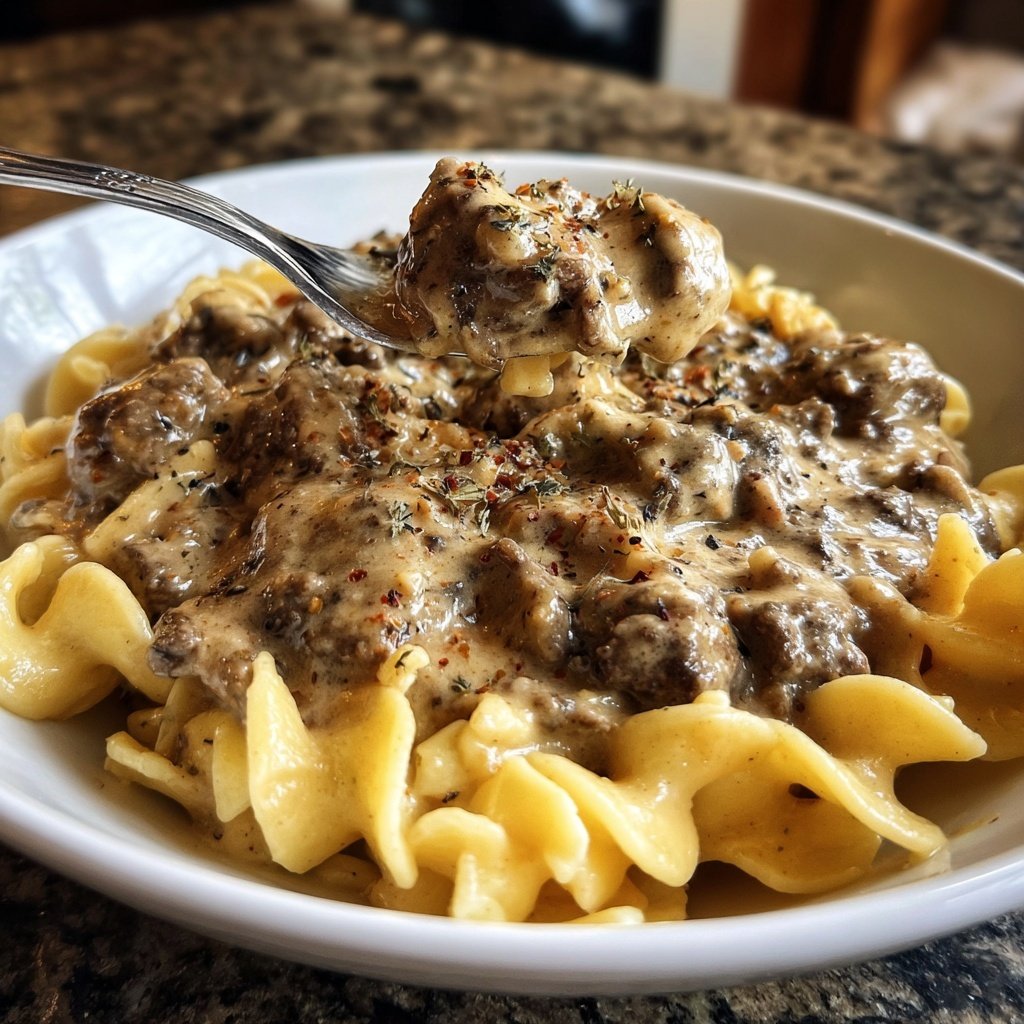 Ground Beef Stroganoff