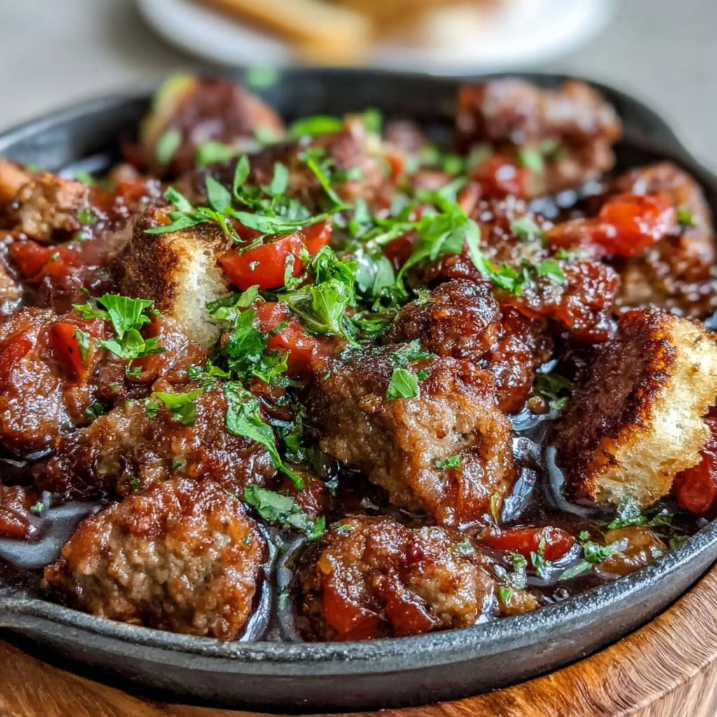 Hamburger Meat And Tomato Skillet