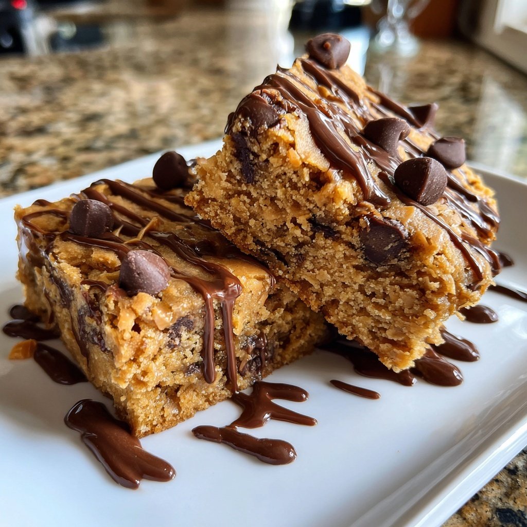 Super Bowl Dessert Peanut Butter Blondies