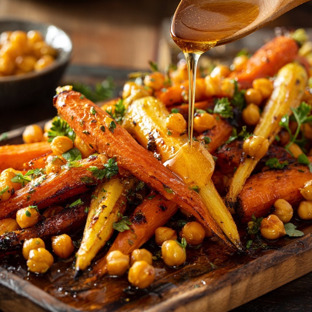 Honey Roasted Carrot Chickpea Tray