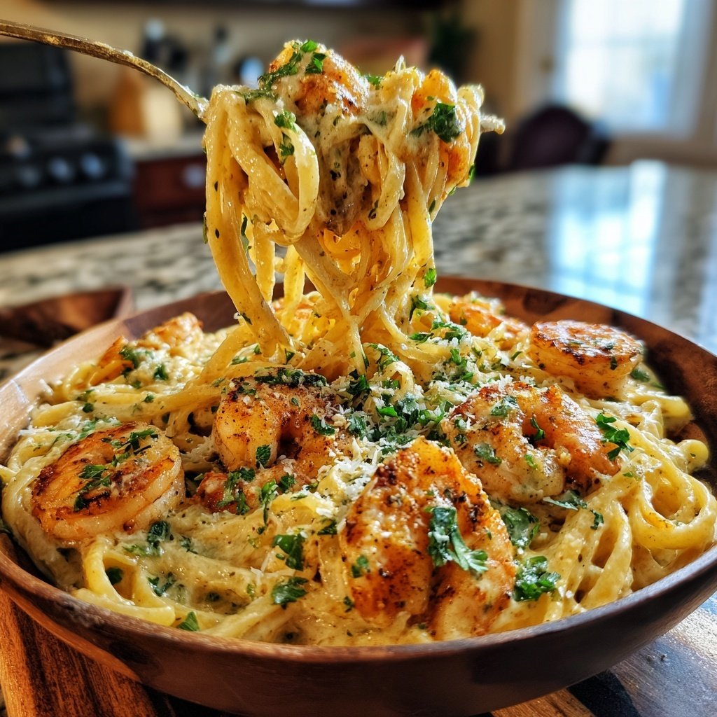 Creamy Cajun Shrimp Pasta