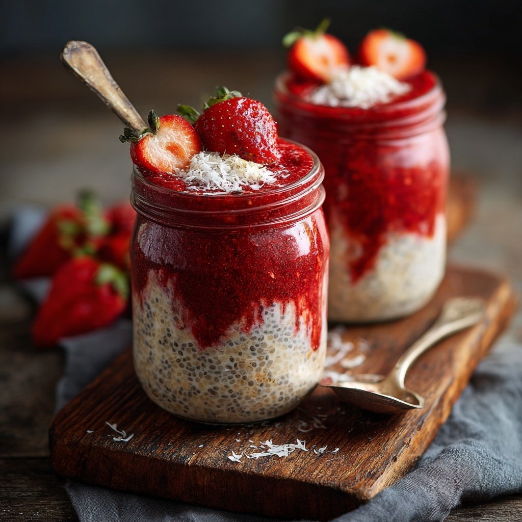 Strawberry Coconut Chia Pudding