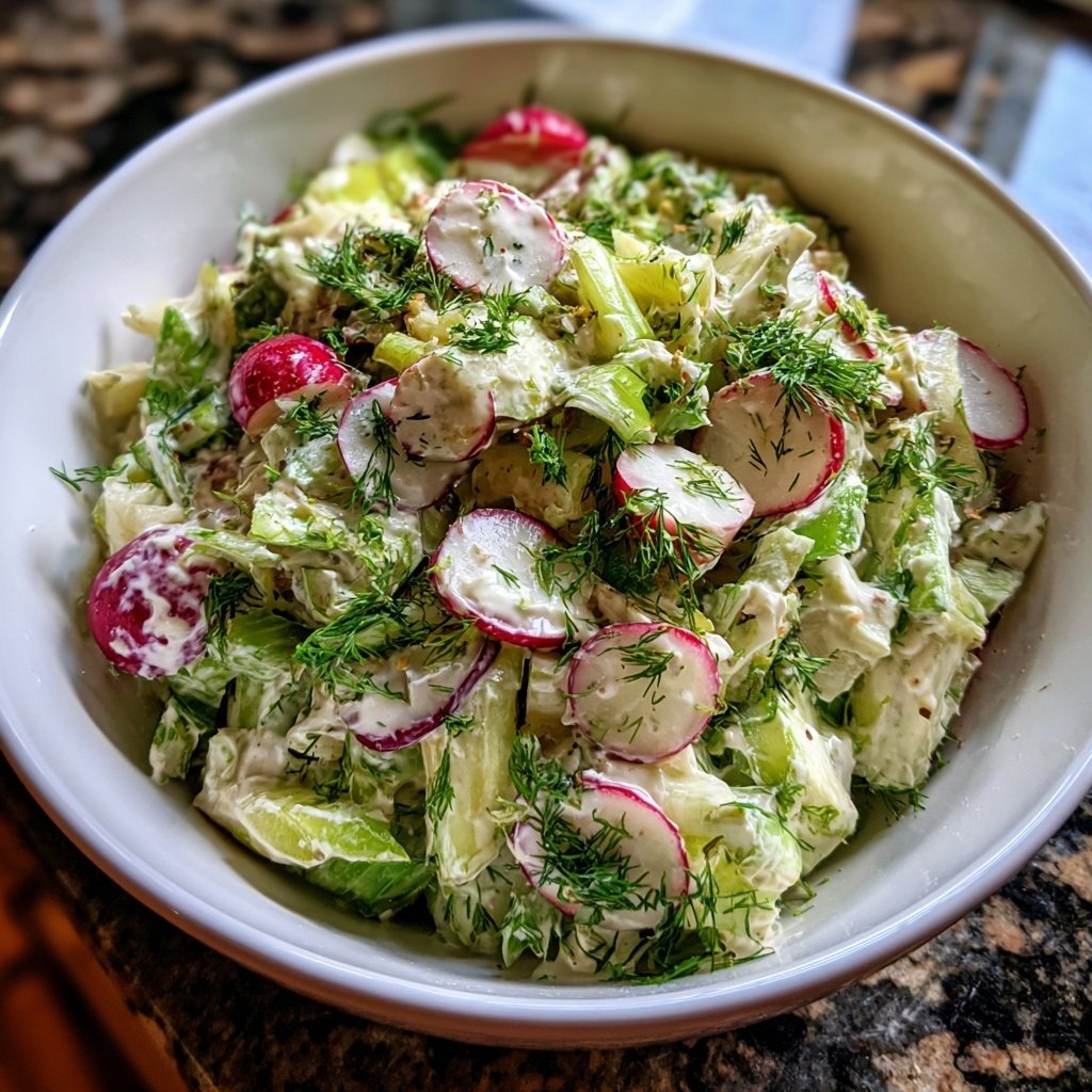 Celery Salad With Yogurt Dressing